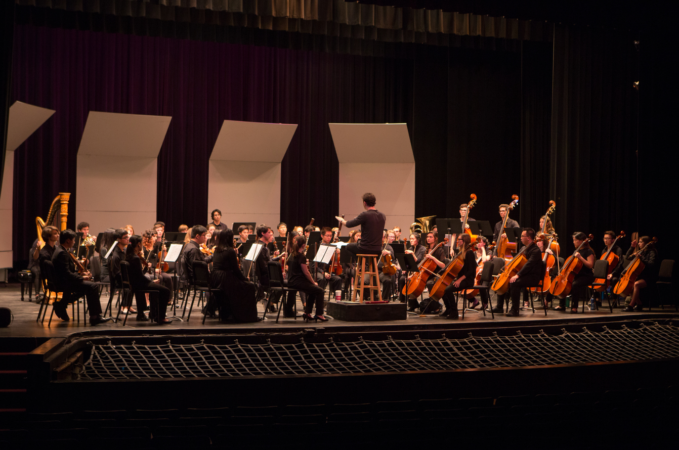 UCSB Chamber Orchestra on Lotte Lehmann Concert Hall stage