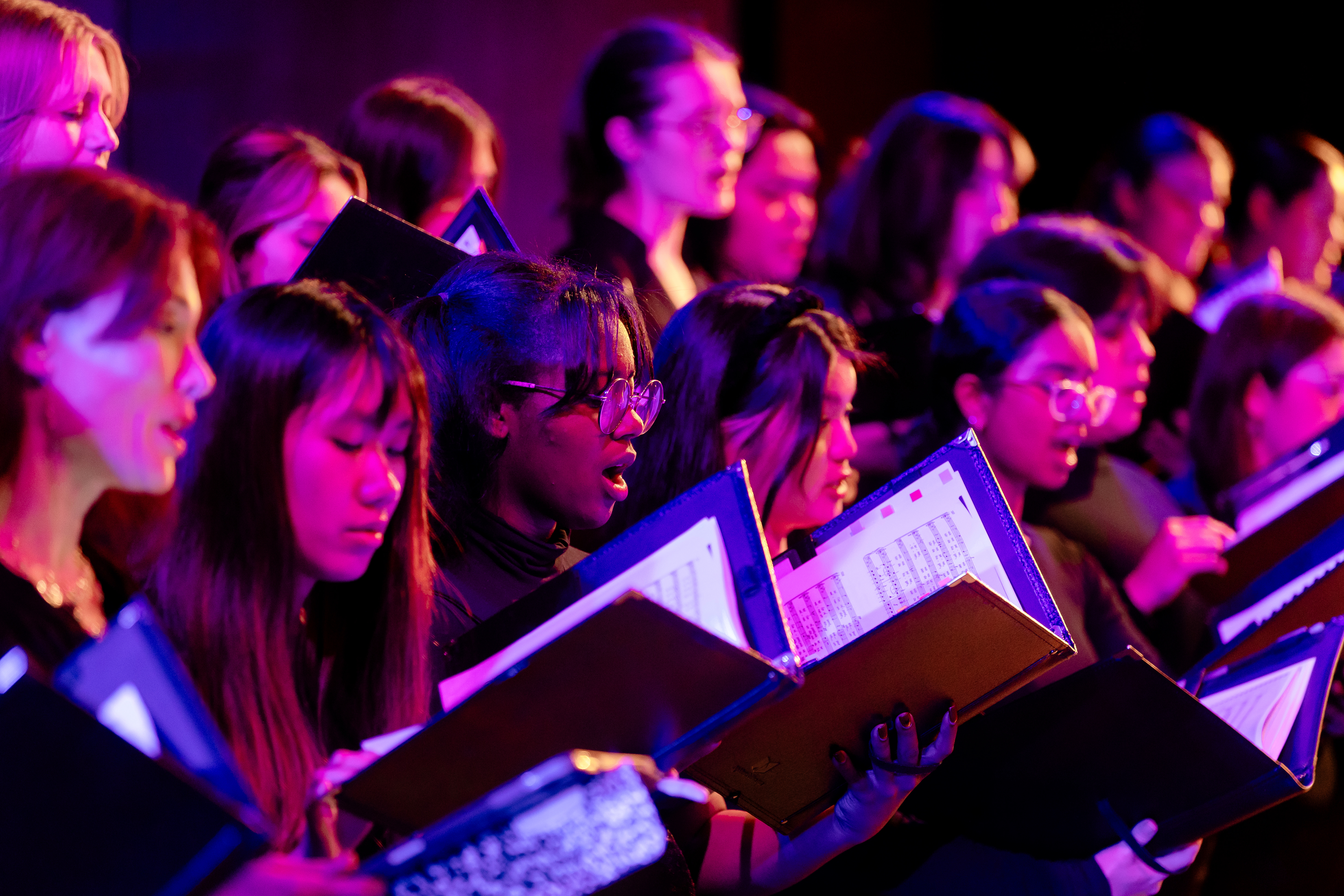 UCSB Chamber Choir members singing