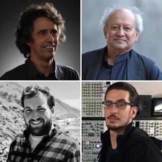 Clockwise from top left: João Pedro Oliveira, Clarence Barlow, Raphael Radna, Stewart Engart